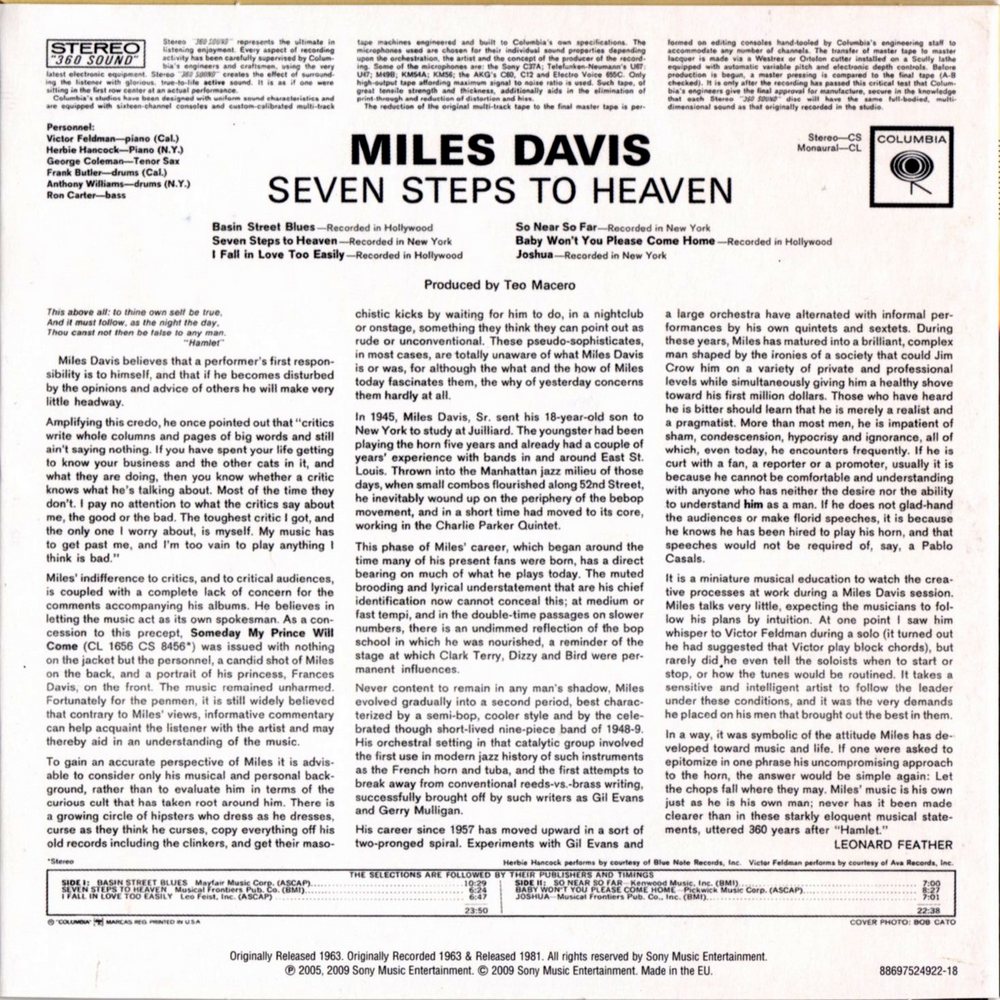 Seven Steps to Heaven back